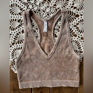 Zenana ribbed crop bralette s/m